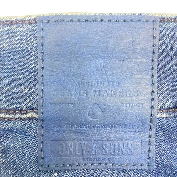Only & Sons Men's DK Blue Loom Jog Stretch Denim Slim Fit  Jeans US 30 x 32 - Picture 11 of 13